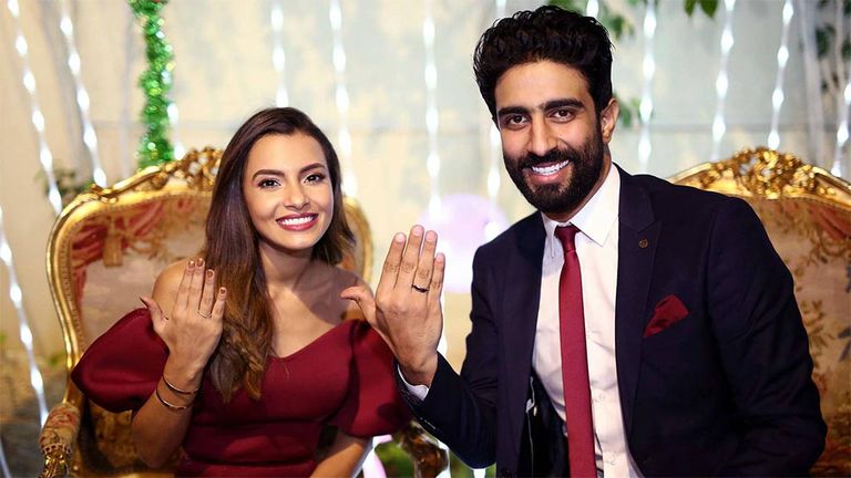 صورة من حفل خطوبة كارمن سليمان و مصطفي جاد كارمن سليمان أصبحت أمًا