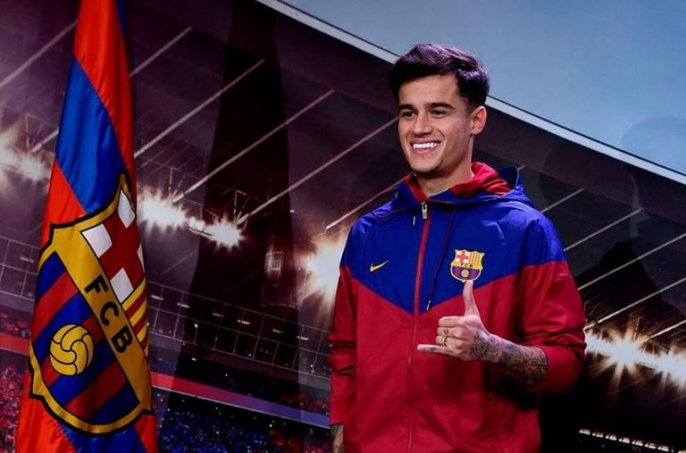 فيليبي كوتينيو في ملعب كامب نو فيليبي كوتينيو في كامب نو