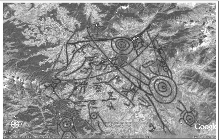 الرسوم المنحوتة مع خرائط جوجل