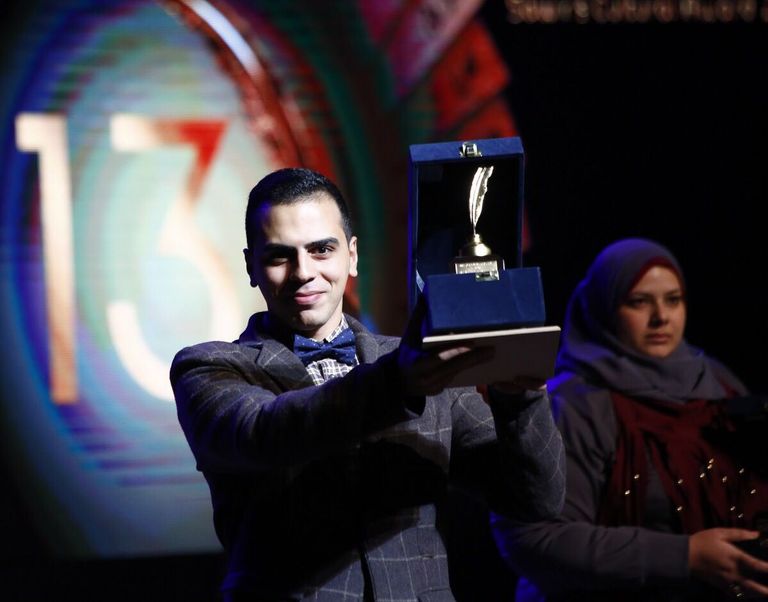 الفنان أحمد حلمي كان ضيف شرف حفل جوائز ساويرس