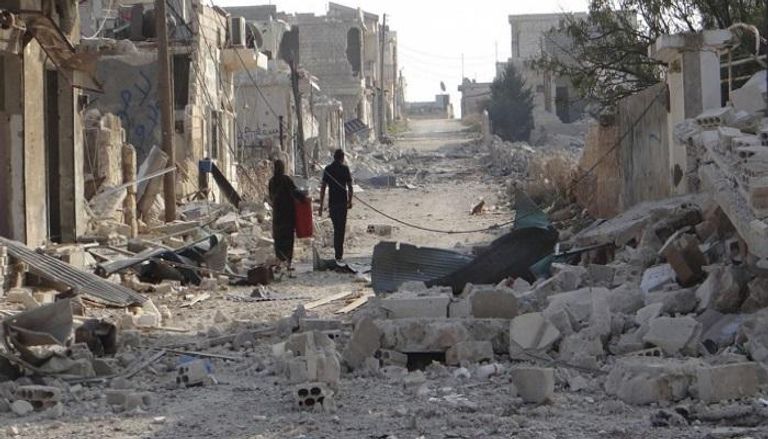 آثار القصف على الغوطة الشرقية- أرشيف