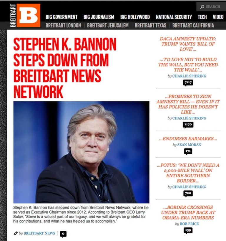 بانون كان مقربا من الرئيس ترامب