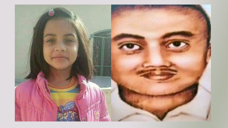 الفتاة زينب الأنصاري ورسم توضيحي لقاتلها