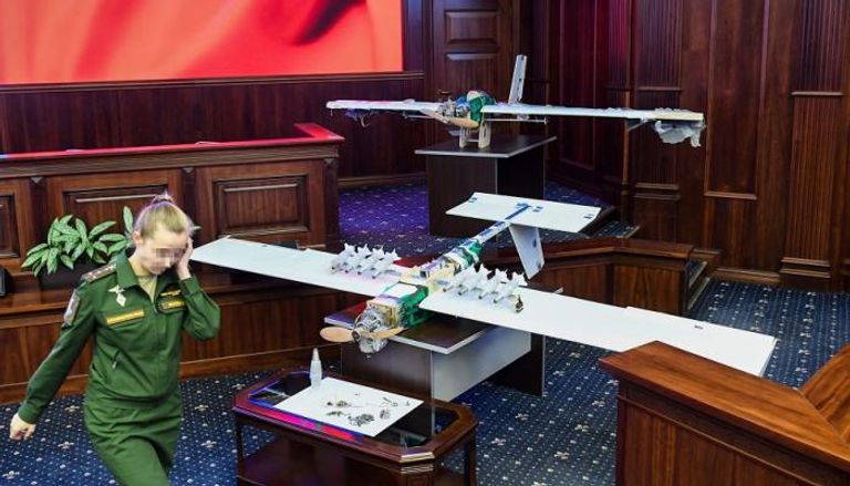 نموذج للطائرة دون طيار التي هاجمت القاعدة الروسية
