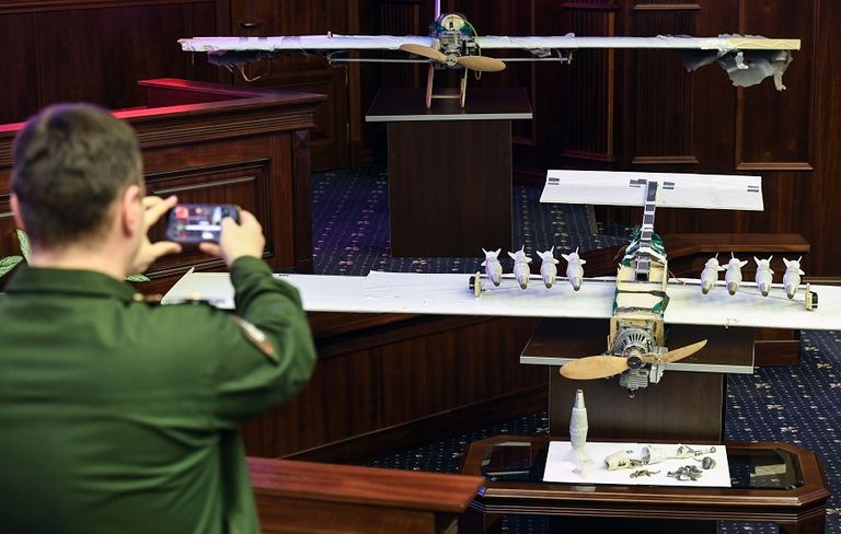 نموذج للطائرة دون طيار التي هاجمت القاعدة الروسية