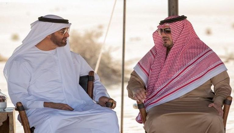 الشيخ محمد بن زايد آل نهيان يستقبل وزير الداخلية السعودي 