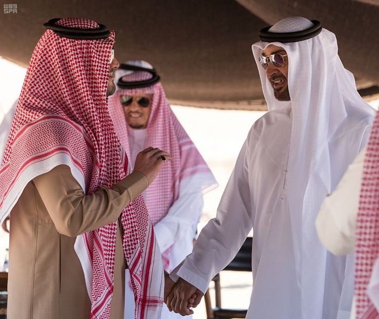 الشيخ محمد بن زايد آل نهيان يستقبل وزير الداخلية السعودي 