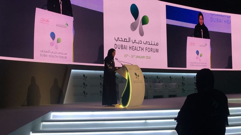 خلال افتتاح المؤتمر انطلاق أعمال منتدى دبي الصحي