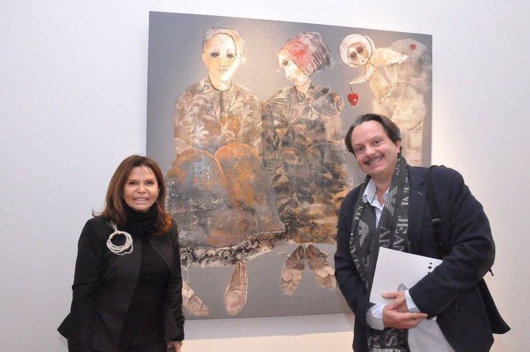 من لوحات معرض سعاد مردم بك