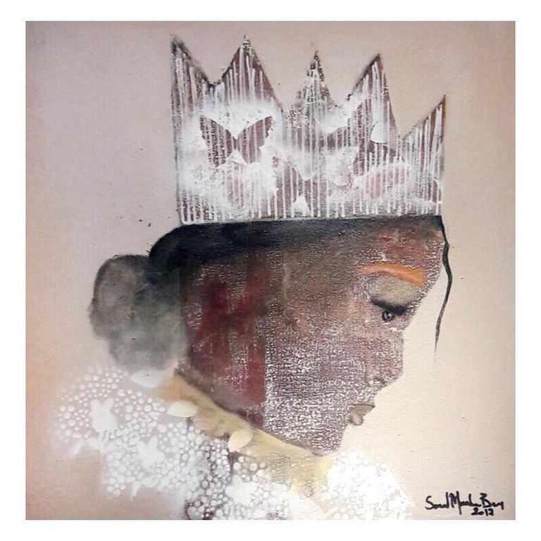 من لوحات معرض سعاد مردم بك