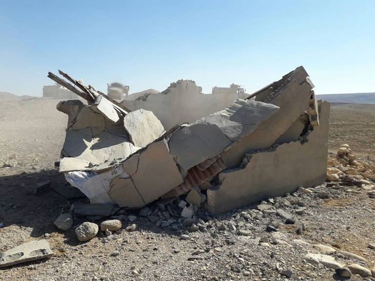 أحد أوكار التنظيمات الإرهابية بوسط سيناء بعد تدميره قوات من الجيش المصري-أرشيفية