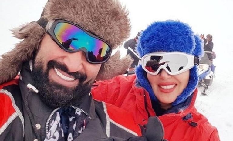 سمية الخشاب وأحمد سعد وابتسامة على الجليد 