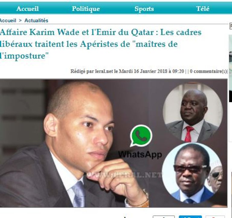 كريم واد نجل الرئيس السنغالي السابق