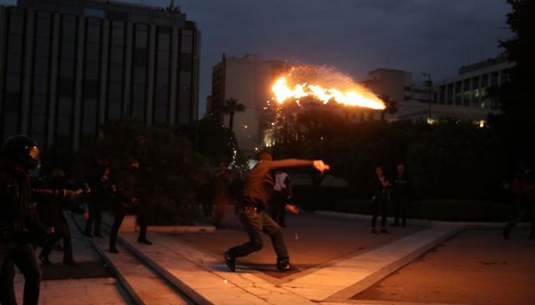 احتجاجات سابقة في اليونان على إجراءات التقشف 