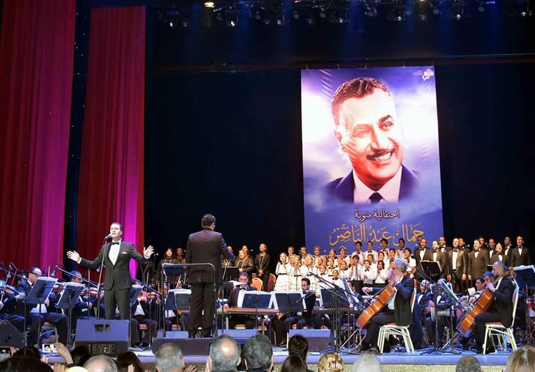 احتفالية مميزة للرئيس المصري الراحل الفنانون المشاركون في الاحتفالية