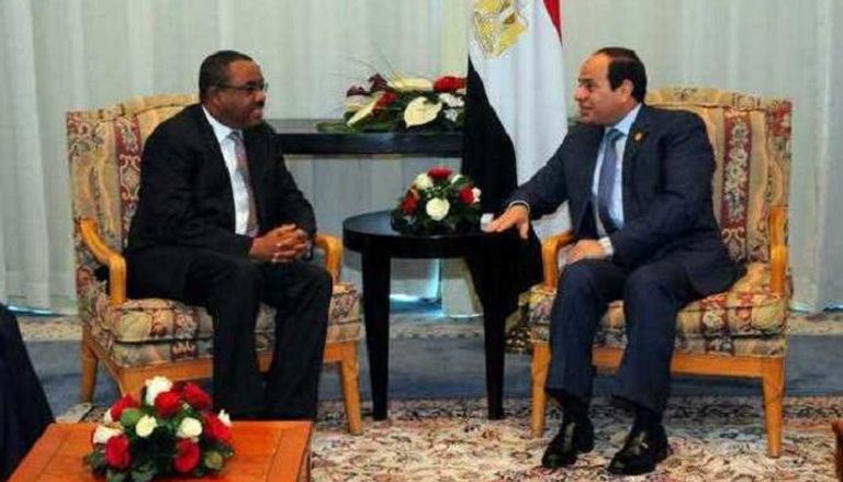 الرئيس المصري عبدالفتاح السيسي ورئيس وزراء إثيوبيا ديسالين