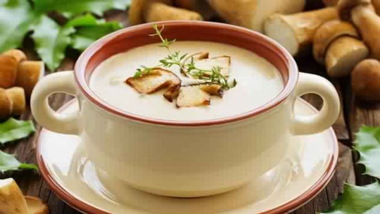 شوربة الفطر بالبروكلى شوربة الفطر