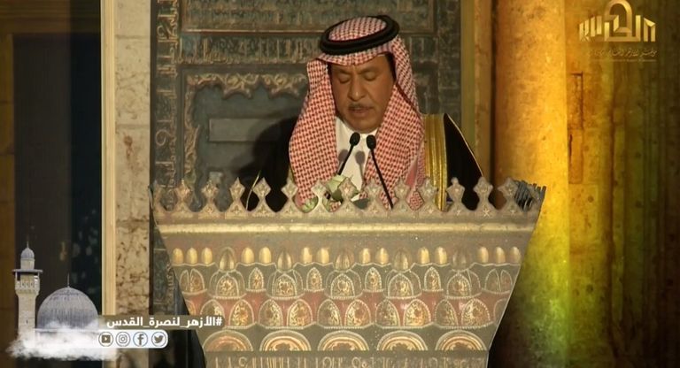 فيصل بن معمر الأمين العام لمركز الملك عبد العزيز العالمي للحوار جانب من جلسات مؤتمر الأزهر العالمي لنصرة القدس