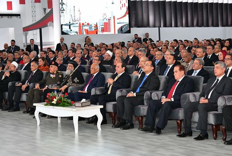كبار رجال الدولة المصرية حضروا فعاليات مؤتمر كشف حساب السيسي السيسي خلال مؤتمر