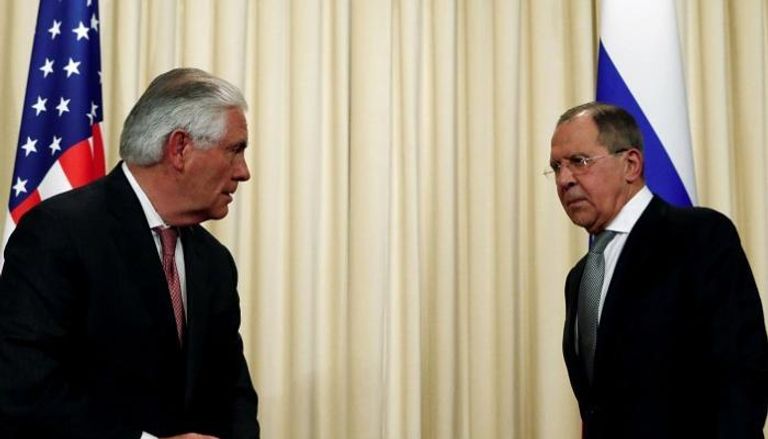 وزير الخارجية الروسي ونظيره الأمريكي في لقاء سابق