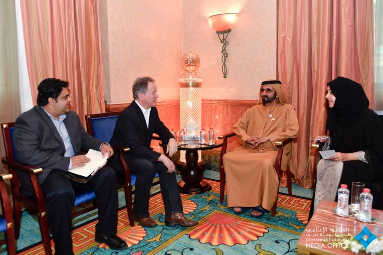 الشيخ محمد بن راشد آل مكتوم يستقبل المدير التنفيذي لبرنامج الأغذية العالمي