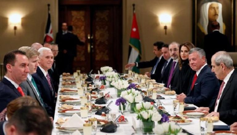 المحادثات بين العاهل الأردني ونائب الرئيس الأمريكي