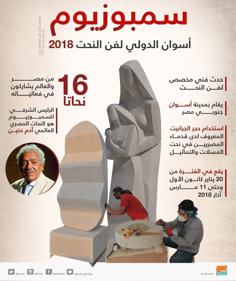 إنفوجراف.. تعرف على "سمبوزيوم أسوان الدولي" للنحت