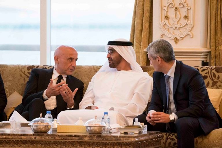 الشيخ محمد بن زايد آل نهيان ووزير الداخلية الإيطالي