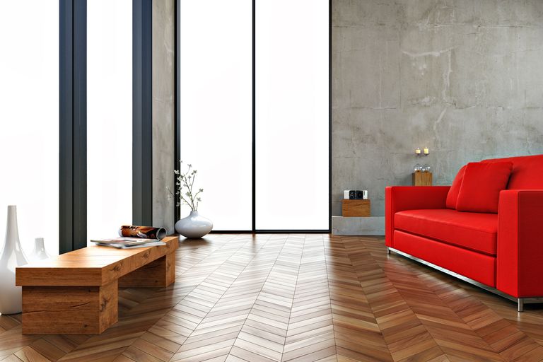 غرفة جلوس باللون الأحمر ديكورات منزلية باللون الأحمر