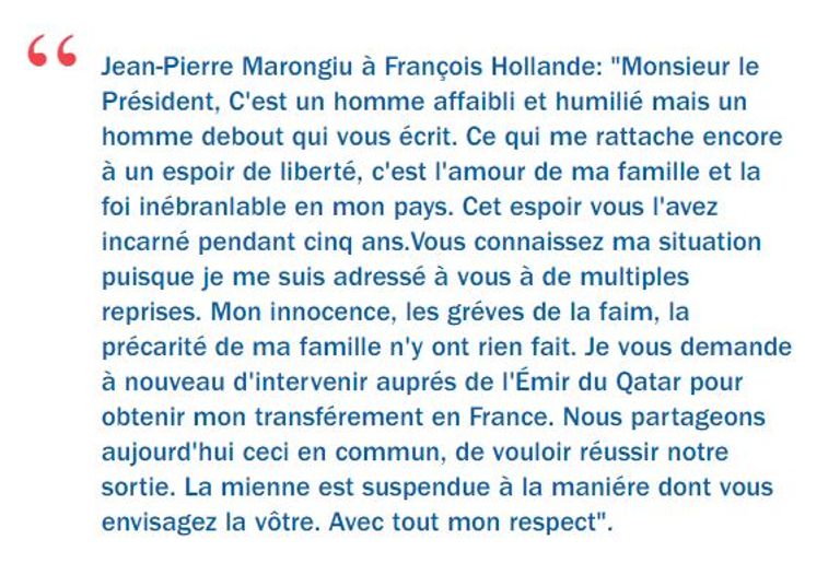 نص خطاب برلمانيين للرئيس الفرنسي السابق أولاند المسجون الفرنسي جان بيير مارونجي