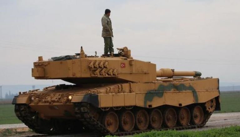 دبابة ألمانية للجيش التركي في عفرين السورية