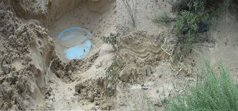 العناصر التكفيرية تدفن أغراضها في مخابئ تحت الأرض