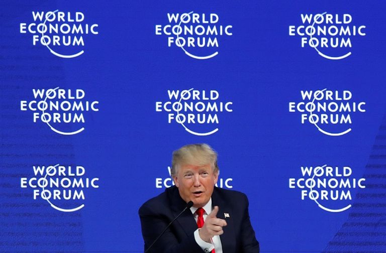 ترامب خلال منتدى دافوس