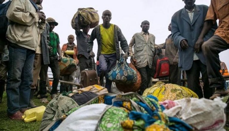 لاجئون فروا من شرقي الكونغو الديمقراطية بحثا عن لجوء مؤقت في بوروندي.