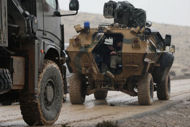 مركبات عسكرية تركية بعفرين - أرشيفية