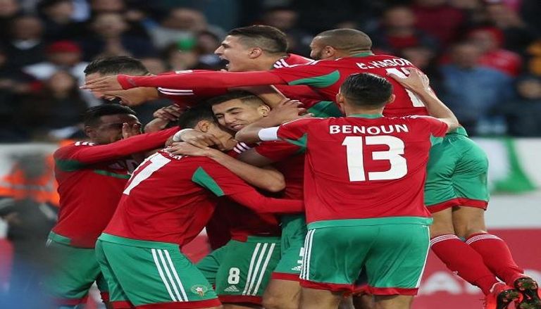 فرحة منتخب المغرب 