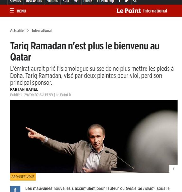 طارق رمضان المغتصب - حفيد مؤسس الإخوان