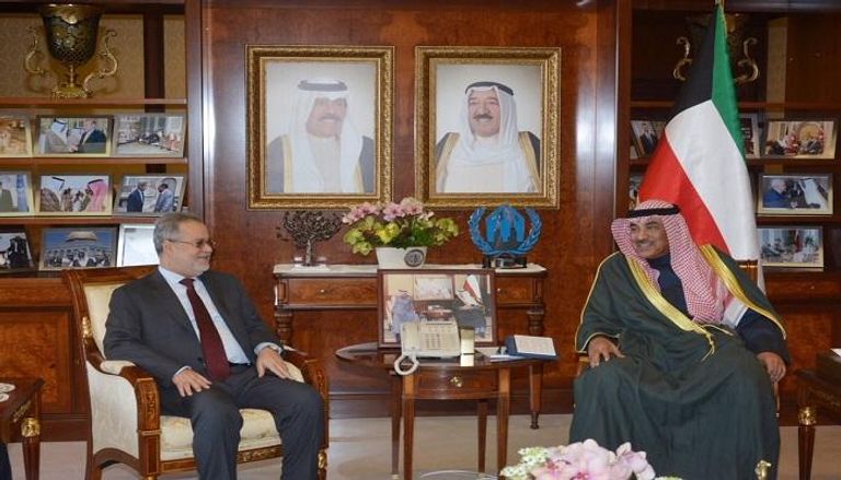 وزير الخارجية الكويتي يستقبل عبدالملك المخلافي وزير خارجية اليمن