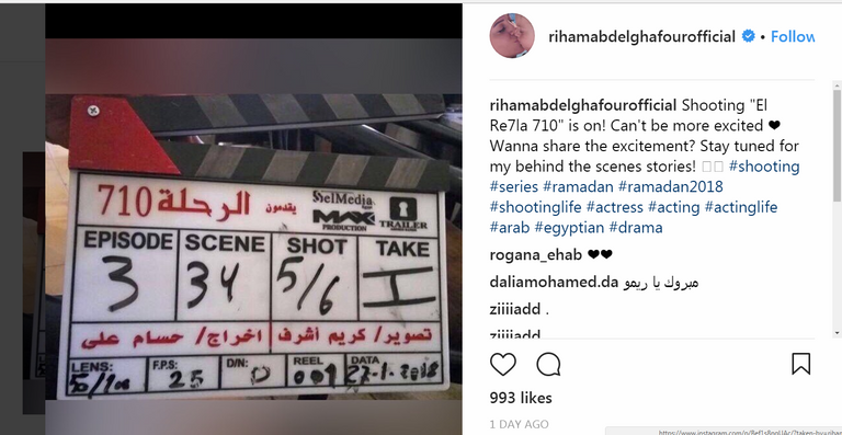منشور الفنانة ريهام عبدالغفور عن المسلسل الفنان السوري باسل خياط على خطى "طيور الظلام" في "الرحلة 710"