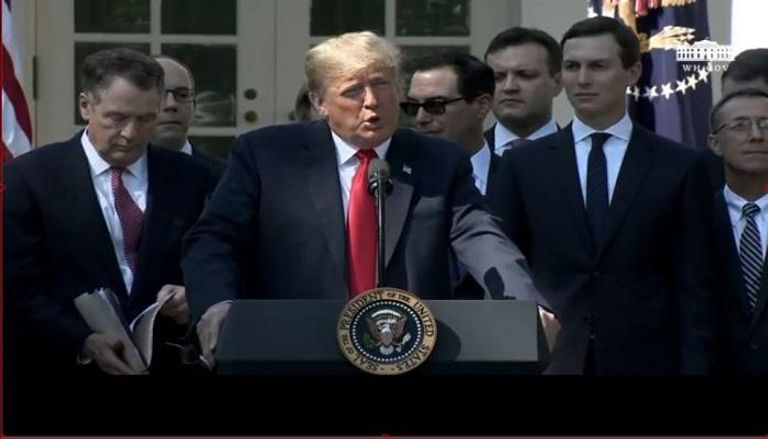مؤتمر صحفي للرئيس الأمريكي دونالد ترامب لإعلان تفاصيل اتفاقية نافتا
