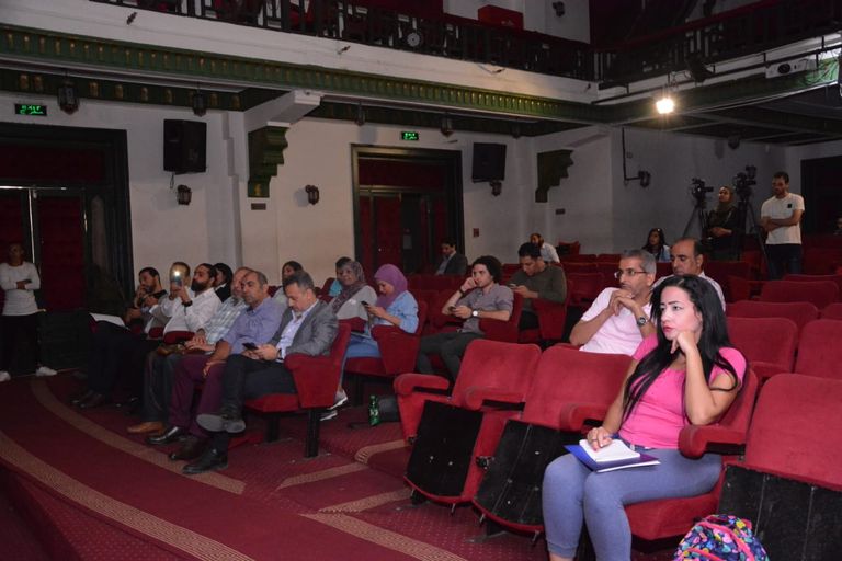 أشرف زكي نقيب المهن التمثيلية المصرية خلال المؤتمر