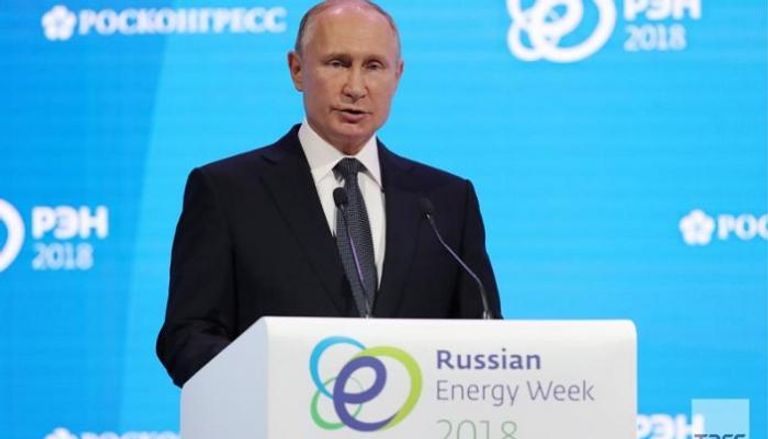  بوتين خلال منتدى أسبوع الطاقة الروسي في موسكو