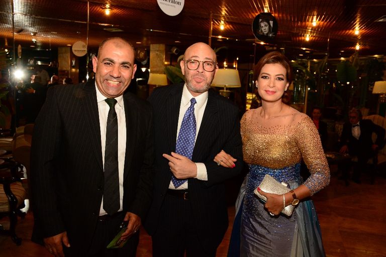 منال سلامة والمخرج عادل أديب ومحسن منصور