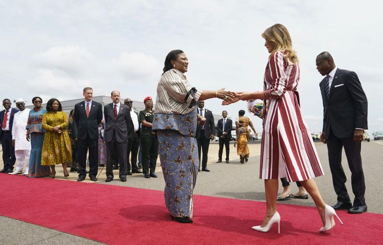 ميلانيا ترامب خلال زيارتها لغانا