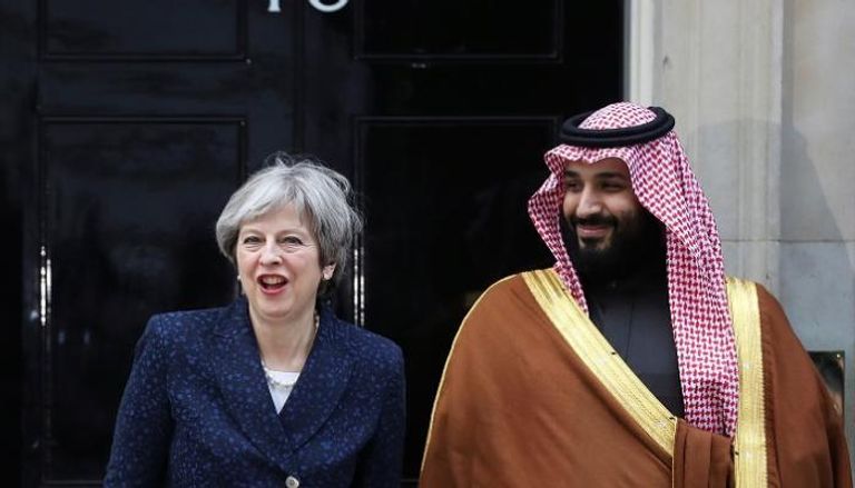 ولي العهد السعودي محمد بن سلمان ورئيسة الوزراء البريطانية - أرشيفية 