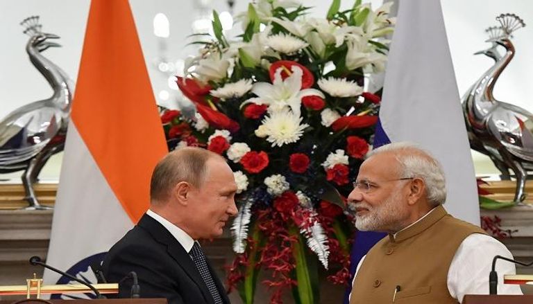 بوتين ورئيس الوزراء الهندي - أ.ف.ب