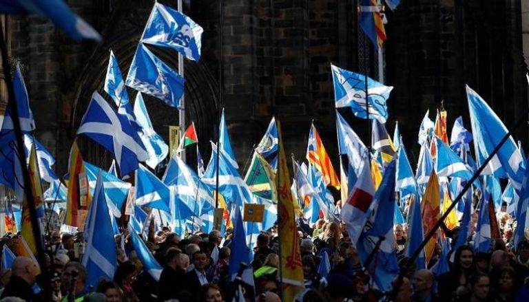 مسيرة باسكتلندا تأييدا للانفصال عن بريطانيا - رويترز