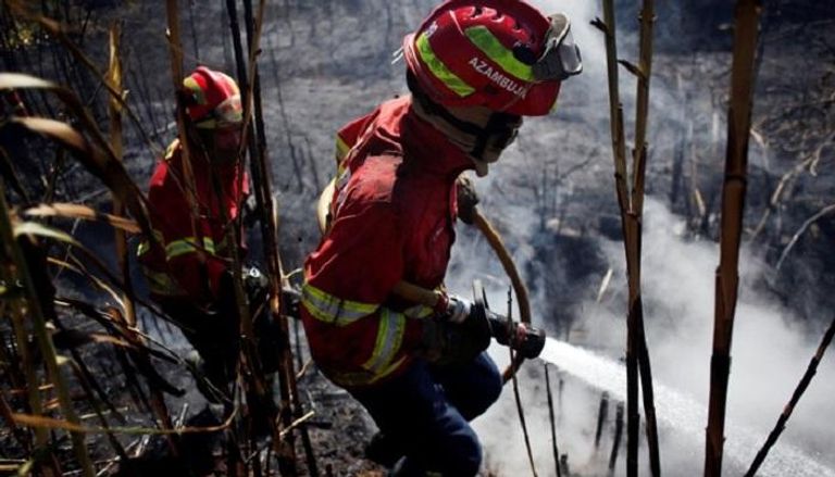 حريق مستعر في غابات البرتغال