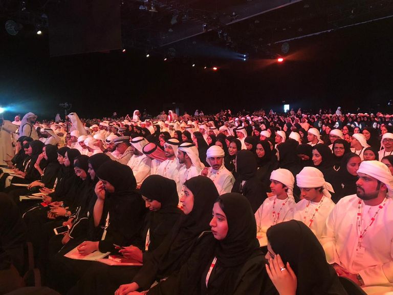 شما المزروعي في افتتاح مجلس محمد بن زايد لأجيال المستقبل