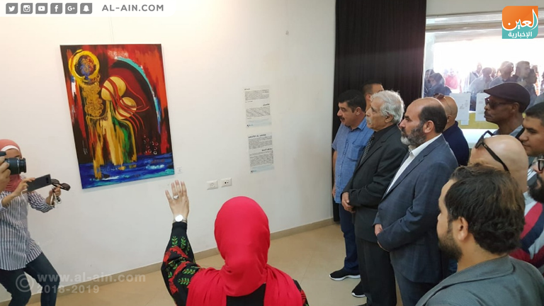 جانب من بعض لوحات المعرض